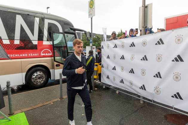 Reportage 31.05.2024 Ankunftsfest der deutschen Männer Nationalmannschaft bei adidas in Herzogenaurach bei strömenden Regen Joshua Kimmich Herzogenaurach Bayern Deutschland