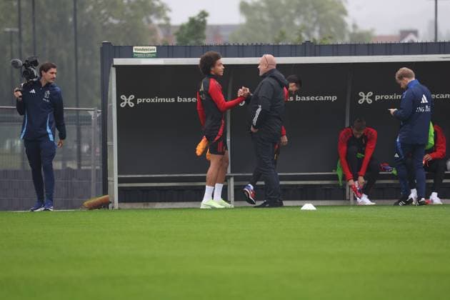EURO 2024, Nationalteam Belgien Training a training session of the Belgian national soccer team Red Devils, at the Royal Belgian Football Association s training center in Tubize, Saturday 01 June 2024. The Red Devils are preparing for the Euro 2024 European Championships in Germany. VIRGINIExLEFOUR  x93771858x
