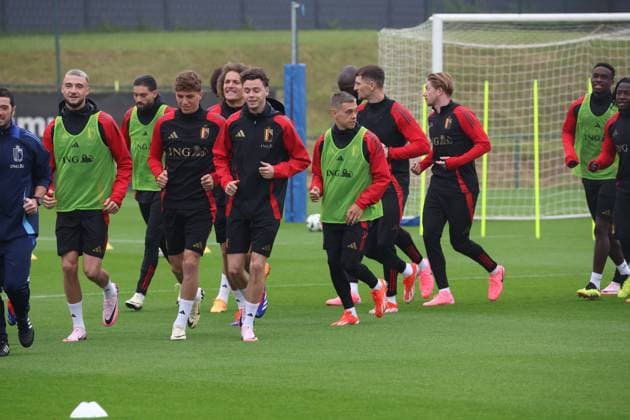 EURO 2024, Nationalteam Belgien Training a training session of the Belgian national soccer team Red Devils, at the Royal Belgian Football Association s training center in Tubize, Saturday 01 June 2024. The Red Devils are preparing for the Euro 2024 European Championships in Germany. VIRGINIExLEFOUR  x93771980x