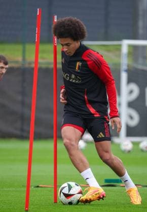 EURO 2024, Nationalteam Belgien Training Belgium s Axel Witsel pictured in action during a training session of the Belgian national soccer team Red Devils, at the Royal Belgian Football Association s training center in Tubize, Saturday 01 June 2024. The Red Devils are preparing for the Euro 2024 European Championships in Germany. VIRGINIExLEFOUR  x93773001x