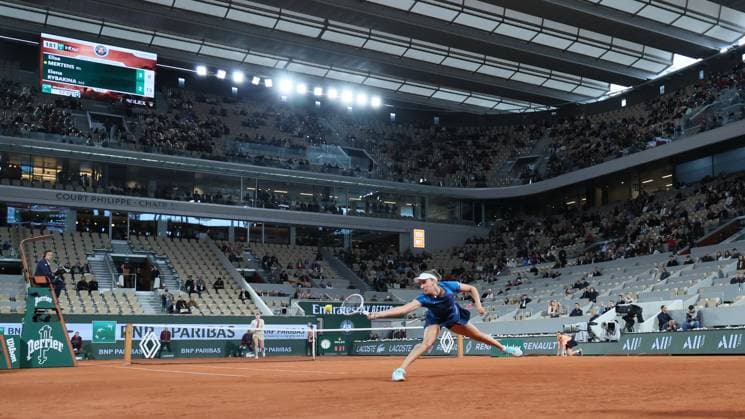 Belgian Elise Mertens pictured in action during a tennis match against Kazakhstani Rybakina, in the third round of the women s singles, at the Roland Garros French Open tennis tournament, in Paris, France, Saturday 01 June 2024. This year s tournament takes place from 26 May to 09 June. BENOITxDOPPAGNE  x93775740x