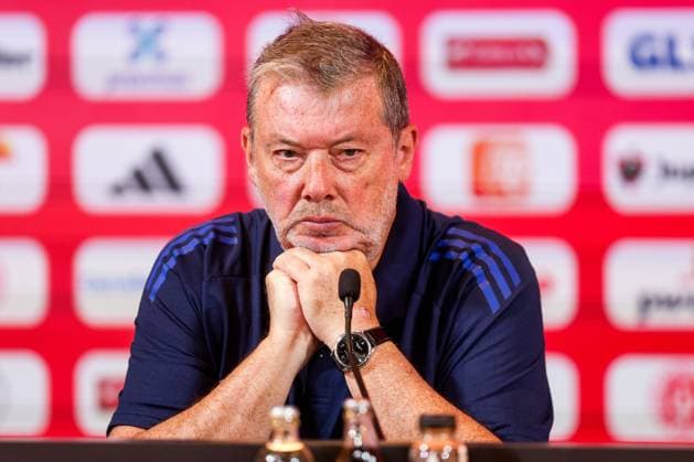 Belgian National Football Team Media Activities 01 06 2024 TUBIZE, BELGIUM - JUNE 01 : Van Loock Stefan press officer of Belgium during a press conference, PK, Pressekonferenz prior to the friendly matches against Montenegro, Luxemburg and Slovakia at the RBFA Headquarters on June 01, 2024 in Tubize, Belgium, 01 06 2024  Copyright: xTomasxSiskx