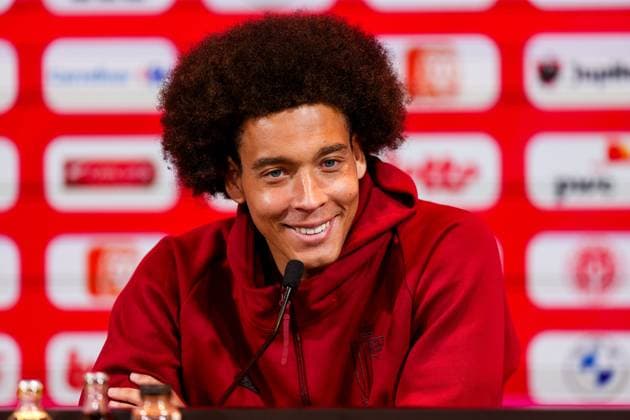 Sport Bilder des Tages Belgian National Football Team Media Activities 01 06 2024 TUBIZE, BELGIUM - JUNE 01 : Witsel Axel midfielder of Belgium during a press conference, PK, Pressekonferenz prior to the friendly matches against Montenegro, Luxemburg and Slovakia at the RBFA Headquarters on June 01, 2024 in Tubize, Belgium, 01 06 2024  Copyright: xTomasxSiskx