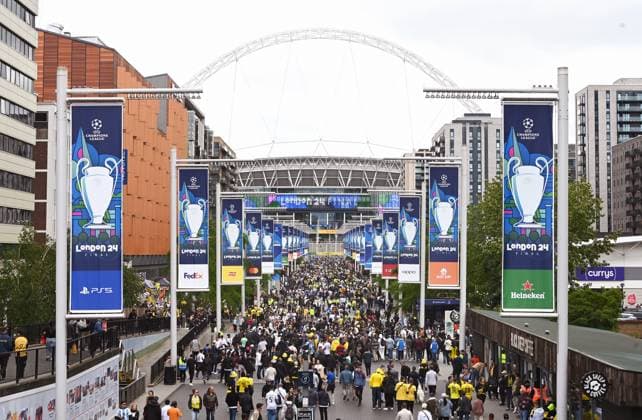 Fussball, Champions League Finale, Saison 2023 2024, Wembley Stadium London: Bor. Dortmund - Real Madrid; UEFA REGULATIONS PROHIBIT ANY USE OF PHOTOGRAPHS AS IMAGE SEQUENCES AND OR QUASI-VIDEO