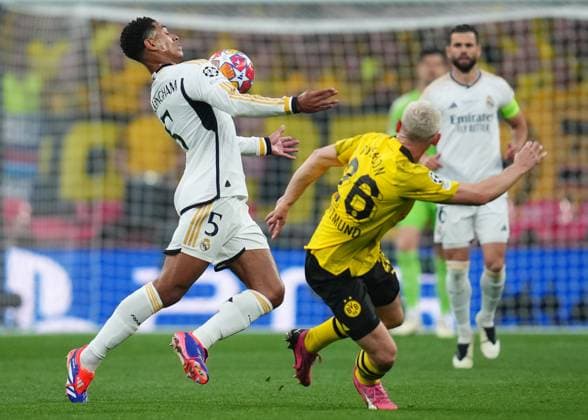 ENG: Borussia Dortmund v Real Madrid. UEFA Champions League 2023-2024. Final Jude Bellingham of Real Madrid during the UEFA Champions League Final match between Borussia Dortmund and Real Madrid played at Wembley Stadium on June 1, 2024 in London, England. kpng Copyright: xBaguxBlancox xPRESSINPHOTOx PS_240601_034