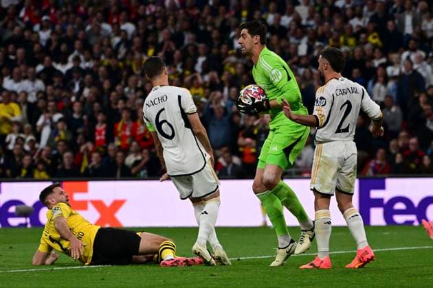 Thibaut Courtois 1 ( Madrid ), Borussia Dortmund vs. Real Madrid, Fussball, Champions League, Finale, 01.06.2024 London London UK