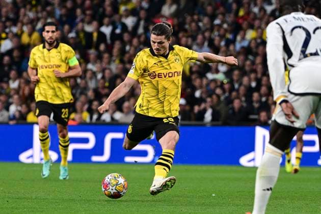 Marcel Sabitzer 20 (Borussia Dortmund), Borussia Dortmund vs. Real Madrid, Fussball, Champions League, Finale, 01.06.2024 London London UK