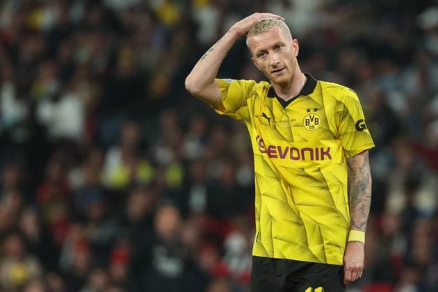 UEFA Champions League Finale 2024 - Borussia Dortmund - Real Madrid am 01.06..2024 im Wembley-Stadion in London Marco Reus (Dortmund 11) unzufrieden, enttäuscht, enttaeuscht, niedergeschlagen.