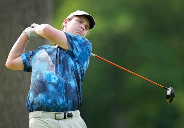 June 1, 2024, Hamilton, On, CANADA: Robert MacIntyre tees off on the fourth hole during the Canadian Open in Hamilton, Ont., on Saturday, June 1, 2024. Canada News - June 1, 2024  - ZUMAc35_ 20240601_zaf_c35_090 Copyright: xNathanxDenettex