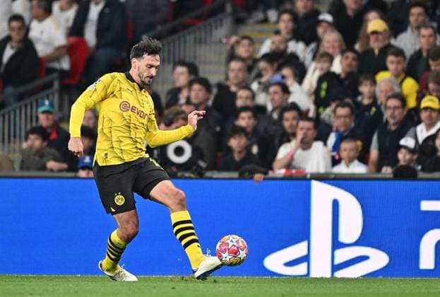 01.06.2024, xfux, Fussball UEFA Champions League Finale 2024, Borussia Dortmund - Real Madrid, emspor, v.l. Mats Hummels (Borussia Dortmund) (DFL DFB REGULATIONS PROHIBIT ANY USE OF PHOTOGRAPHS as IMAGE SEQUENCES and or QUASI-VIDEO) London