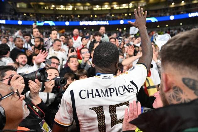 01.06.2024, xfux, Fussball UEFA Champions League Finale 2024, Borussia Dortmund - Real Madrid, emspor, v.l. Antonio Ruediger (Real Madrid) (DFL DFB REGULATIONS PROHIBIT ANY USE OF PHOTOGRAPHS as IMAGE SEQUENCES and or QUASI-VIDEO) London