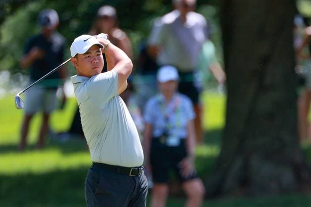 RBC Canadian Open Tom Kim of Seoul, Republic of Korea hits from the 15th fairway during the third round of the RBC Canadian Open at Hamilton Golf & Country Club in Ancaster, Ontario, Canada, on Saturday, June 1, 2024. Ancaster Ontario United States  Copyright: xAmyxLemusx originalFilename:lemus-rbccanad240601_npHQR.jpg