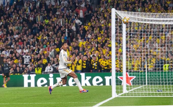 Fussball, Herren, Saison 2023 2024, Champions League (Finale), Borussia Dortmund - Real Madrid, Jude Bellingham (Real Madrid), 01.06.2024, Copyright: xSebastianxRäppold MatthiasxKochx
