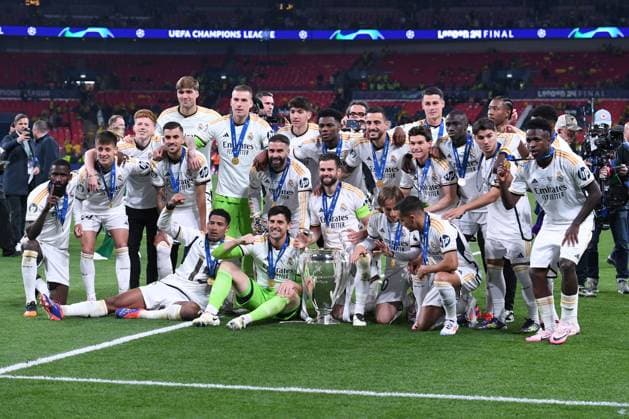 Fußball Champions League Finale Borussia Dortmund - Real Madrid am 01.06.2024 im Wembley-Stadion in London Champions League Sieger 2024: Real Madrid