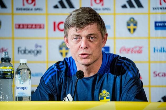 240602 Head coach Jon Dahl Tomasson of the Swedish national football team at a press conference, PK, Pressekonferenz on June 2, 2024 in Malmö. Photo: Christian Örnberg BILDBYRAN COP 166 CO0418 fotboll football soccer fotball landskamp presskonferens press conference sverige sweden sverige a bbeng Copyright: CHRISTIANxÖRNBERG BB240602CO008