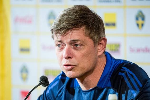240602 Head coach Jon Dahl Tomasson of the Swedish national football team at a press conference, PK, Pressekonferenz on June 2, 2024 in Malmö. Photo: Christian Örnberg BILDBYRAN COP 166 CO0418 fotboll football soccer fotball landskamp presskonferens press conference sverige sweden sverige a bbeng Copyright: CHRISTIANxÖRNBERG BB240602CO009