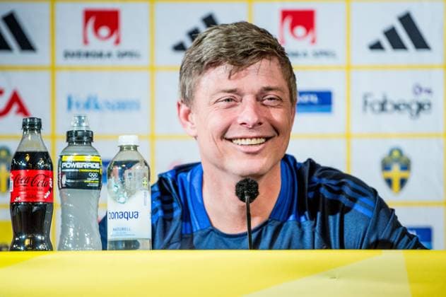 240602 Head coach Jon Dahl Tomasson of the Swedish national football team at a press conference, PK, Pressekonferenz on June 2, 2024 in Malmö. Photo: Christian Örnberg BILDBYRAN COP 166 CO0418 fotboll football soccer fotball landskamp presskonferens press conference sverige sweden sverige a bbeng Copyright: CHRISTIANxÖRNBERG BB240602CO012