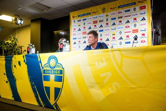 240602 Head coach Jon Dahl Tomasson of the Swedish national football team at a press conference, PK, Pressekonferenz on June 2, 2024 in Malmö. Photo: Christian Örnberg BILDBYRAN COP 166 CO0418 fotboll football soccer fotball landskamp presskonferens press conference sverige sweden sverige a bbeng Copyright: CHRISTIANxÖRNBERG BB240602CO015