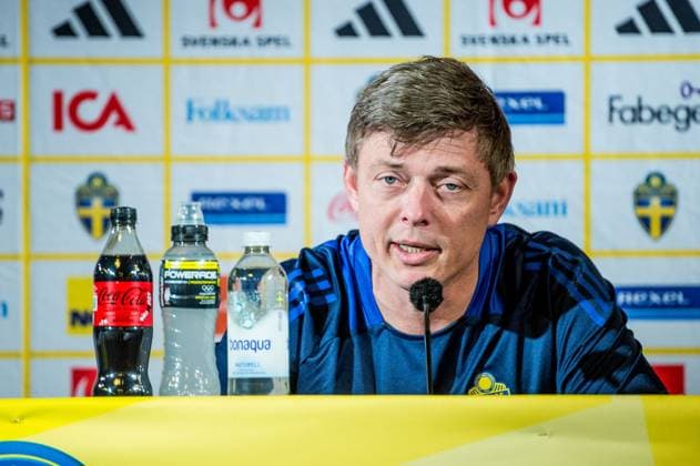 240602 Head coach Jon Dahl Tomasson of the Swedish national football team at a press conference, PK, Pressekonferenz on June 2, 2024 in Malmö. Photo: Christian Örnberg BILDBYRAN COP 166 CO0418 fotboll football soccer fotball landskamp presskonferens press conference sverige sweden sverige a bbeng Copyright: CHRISTIANxÖRNBERG BB240602CO022