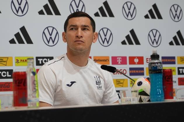 Taras Stepanenko (Ukraine) - Herzo Base 02.06.2024: Pressekonferenz Ukraine, Home Ground. World of Adidas, Herzogenaurach