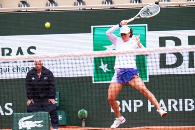 Iga ÅöwiÄÖtek (POL) TENNIS : Roland Garros 2024 - Paris - 02 06 2024 BaptisteAutissier Panoramic 