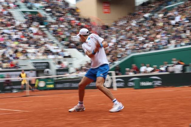 ROLAND GARROS PHOTOPQR LE PARISIEN Le Parisien Arnaud Journois ; PARIS ; 02 06 2024 ; TENNIS , ROLAND GARROS 2024 , 02 06 2024 Stefanos Tsitsipas vs Matteo Arnaldi PHOTO LE PARISIEN ARNAUD JOURNOIS June 2nd 2024 Roland Garros french open PARIS France  Copyright: xPHOTOPQR LExPARISIEN MAXPPPxLexParisienx xArnaudxJournoisx 20240602LPA2575 20240602LPA2575