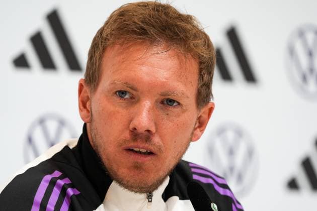 Bundestrainer Julian Nagelsmann (Deutschland Germany) bei der Pressekonferenz - Herzo Base 02.06.2024: Pressekonferenz Deutschland, Home Ground. World of Adidas, Herzogenaurach