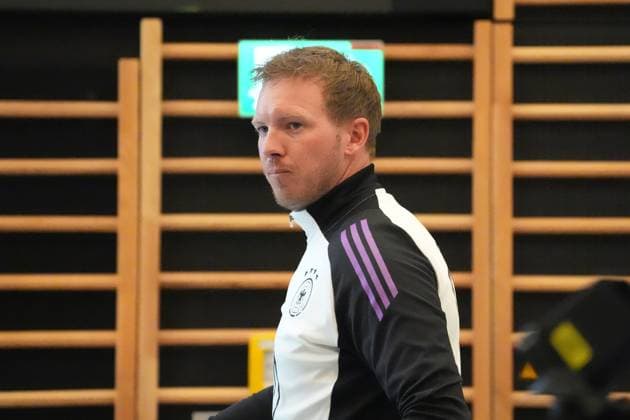Bundestrainer Julian Nagelsmann (Deutschland Germany) bei der Pressekonferenz - Herzo Base 02.06.2024: Pressekonferenz Deutschland, Home Ground. World of Adidas, Herzogenaurach