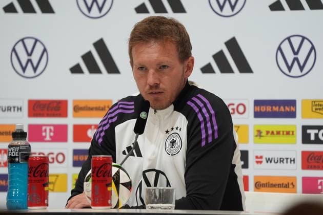 Bundestrainer Julian Nagelsmann (Deutschland Germany) bei der Pressekonferenz - Herzo Base 02.06.2024: Pressekonferenz Deutschland, Home Ground. World of Adidas, Herzogenaurach