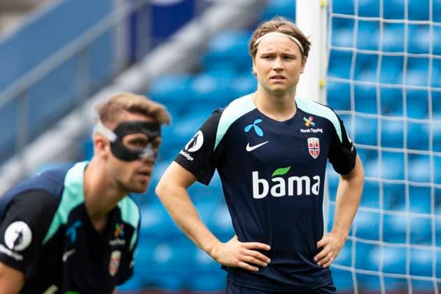 A national football team Oslo 20240602 Andreas Raedergard Schjelderup during the mens national teams training session at Ullevaal Stadium on Sunday ahead of the international matches against Kosovo and Denmark Photo Frederik Ringnes NTB Oslo Norway EDITORIAL USE ONLY RESTRICTED USE FOR BETTING COMPANIES  Copyright: xFrederikxRingnesx xNTBx
