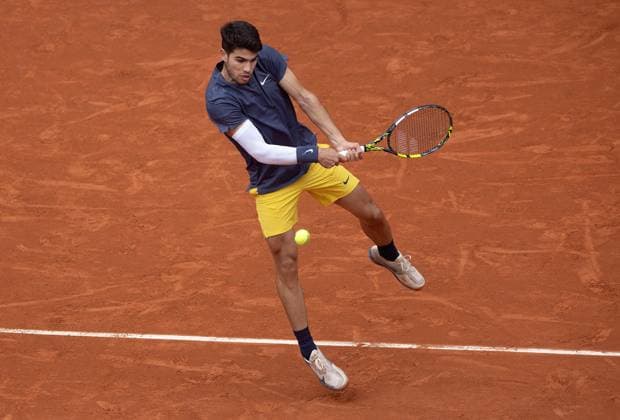 Carlos Alcaraz of Spain in action French Open Tennis, Day 8, Tennis, Roland Garros, Paris, France - 02 June 2024  Copyright: xEllaxLing Shutterstockx 14519128y