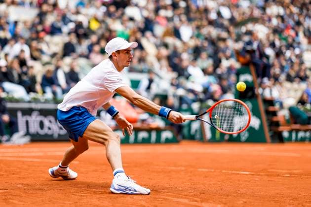 TENNIS - French Open 2024 PARIS,FRANCE,02.JUN.24 - TENNIS - ATP, Tennis Herren World Tour, French Open, Roland Garros, Grand Slam. Image shows Matteo Arnaldi (ITA).  GEPAxpictures xPatrickxSteiner
