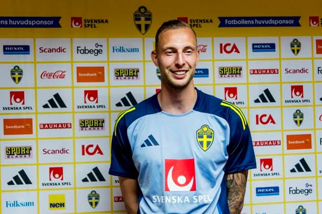 240602 Gustaf Nilsson of Sweden after a training session on June 2, 2024 in Malmö. Photo: Christian Örnberg BILDBYRAN COP 166 CO0420 fotboll football soccer fotball landskamp träning practice training sverige sweden sverige a bbeng Copyright: CHRISTIANxÖRNBERG BB240602CO034