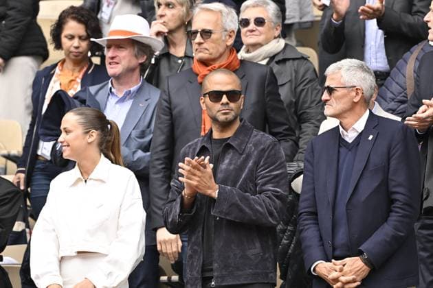 Tennis : Roland Garros 2024 - France - Tony Parker dans la tribune presidentielle de la FFT Tennis : Roland Garros 2024 - France - 02 06 2024 ChrysleneCaillaud Panoramic 