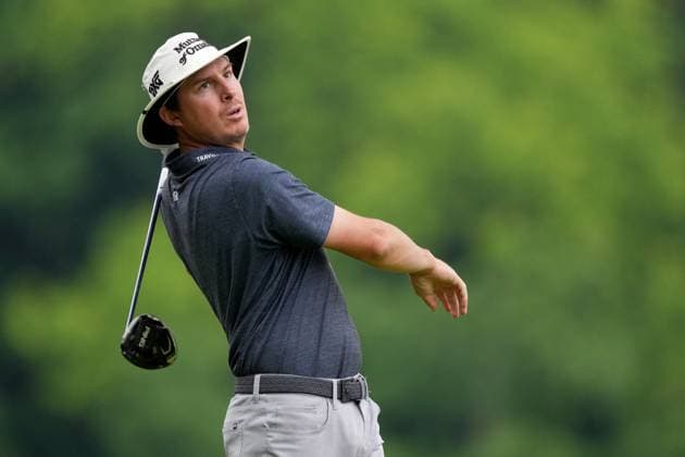 June 2, 2024, Hamilton, On, CANADA: Joel Dahmen, of Calrston, WA, reacts after a bad tee off from the fourth hole during the final round of the Canadian Open in Hamilton, Ont., Sunday, June 2, 2024. Canada News - June 2, 2024 - ZUMAc35_ 20240602_zaf_c35_020 Copyright: xNathanxDenettex