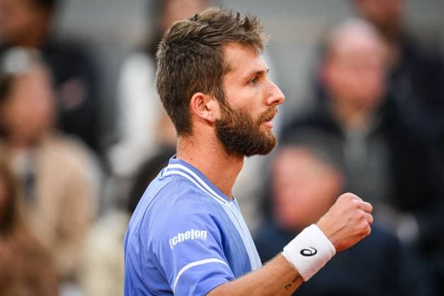 June 2, 2024, Paris, France, France: Corentin MOUTET of France celebrates his point during the eight day of Roland-Garros 2024, French Open 2024, Grand Slam tennis tournament at the Roland-Garros Stadium on June 02, 2024 in Paris, France. Paris France - ZUMAm308 20240602_zsp_m308_013 Copyright: xMatthieuxMirvillex