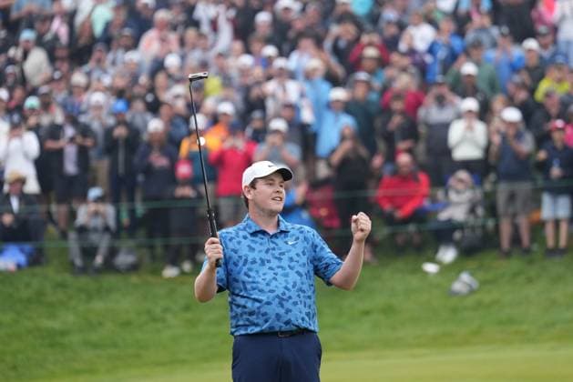June 2, 2024, Hamilton, On, CANADA: Scotland s Robert MacIntyre celebrates winning the Canadian Open golf tournament in Hamilton on Sunday June 2, 2024. Canada News - June 2, 2024  - ZUMAc35_ 20240602_zaf_c35_102 Copyright: xNathanxDenettex