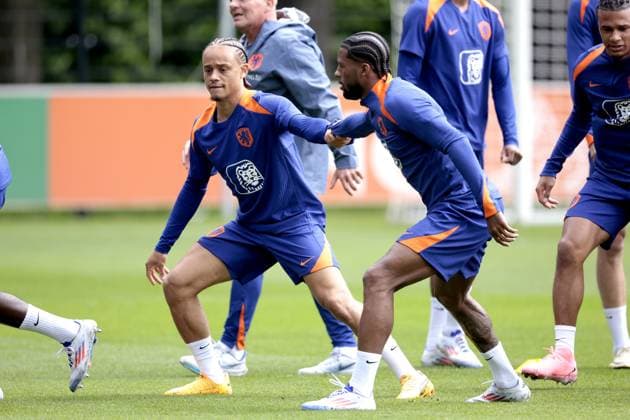 ZEIST - Xavi Simons during a training session of the Dutch national team, Nationalteam at the KNVB Campus on June 3, 2024 in Zeist, the Netherlands. The Dutch national team is preparing for the European Football Championship in Germany. ANP JEROEN PUTMANS UEFA EURO, EM, Europameisterschaft,Fussball 2024 Germany 2024 xVIxANPxSportx xxANPxIVx 500234934 originalFilename: 500234934.jpg