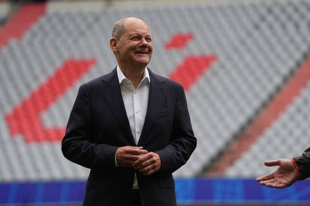 Bundeskanzler Olaf Scholz (SPD) - München 03.06.2024: Kanzler Olaf Scholz besucht EM-Arena München