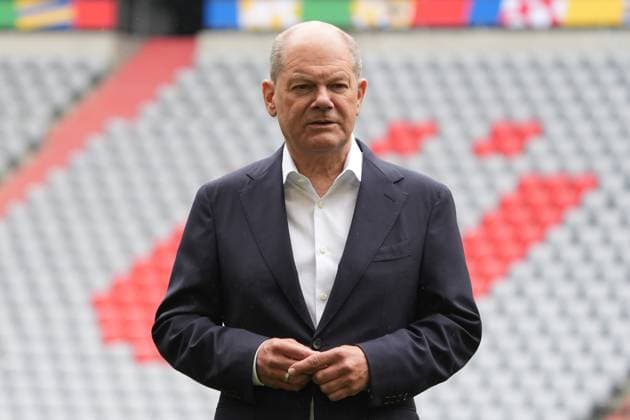 Bundeskanzler Olaf Scholz (SPD) - München 03.06.2024: Kanzler Olaf Scholz besucht EM-Arena München