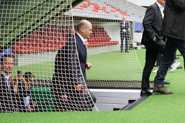 Bundeskanzler Olaf Scholz (SPD) - München 03.06.2024: Kanzler Olaf Scholz besucht EM-Arena München