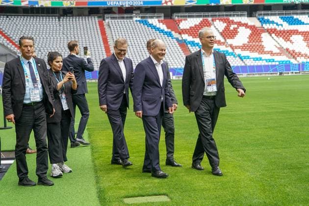 Bundeskanzler Olaf Scholz (SPD) - München 03.06.2024: Kanzler Olaf Scholz besucht EM-Arena München