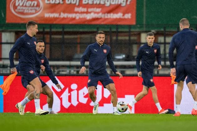 SOCCER - AUT vs SRB, test match VIENNA,AUSTRIA,03.JUN.24 - SOCCER - OEFB International Friendly, Länderspiel, Nationalmannschaft match, Austria vs Serbia, preview, training Team SRB. Image shows Dusan Tadic (SRB).  GEPAxpictures xJohannesxFriedl