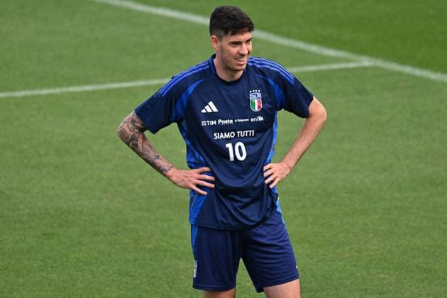 Italian player Alessandro Bastoni during Italy training session, UEFA European Football Championship in Florence, Italy, June 03 2024  Copyright: xLisaxGuglielmi IPAxSportx xipa-ax xx IPA_46789605 IPA_Agency_IPA46789605