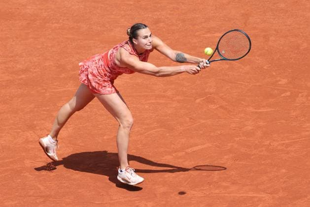 Aryna Sabalenka, BLR, during fourth round of 2024 French Open at Roland Garros, Paris, 03 06 2024; -