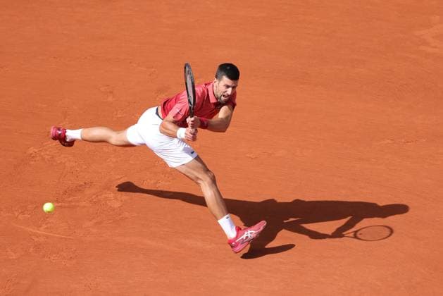 Novak Djokovic, SRB, during fourth round of 2024 French Open at Roland Garros, Paris, 03 06 2024; -