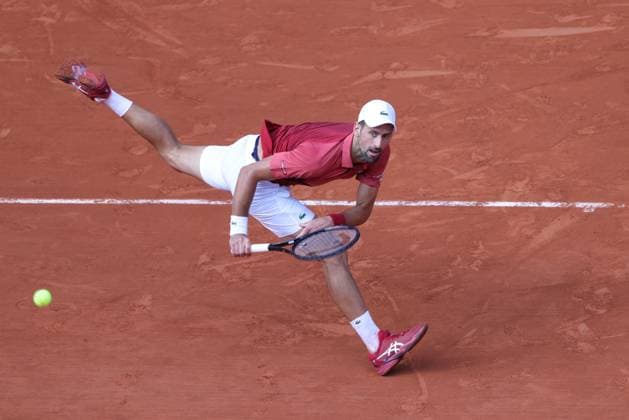 Novak Djokovic, SRB, during fourth round of 2024 French Open at Roland Garros, Paris, 03 06 2024; -