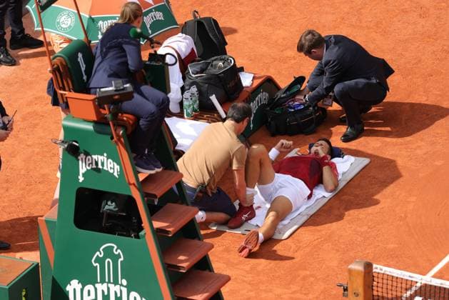 Novak Djokovic, SRB, during fourth round of 2024 French Open at Roland Garros, Paris, 03 06 2024; -