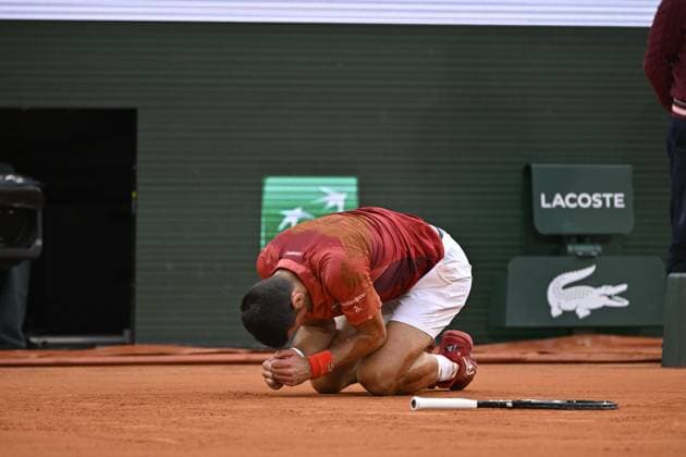 Tennis : Roland Garros 2024 - France - Novak Djokovic - Serbie Tennis : Roland Garros 2024 - France - 03 06 2024 ChrysleneCaillaud Panoramic 
