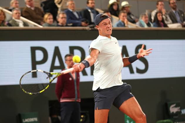 3rd June 2024; Roland Garros, Paris, France; 2024 French Open Tennis tournament, Day 9; Holger Rune plays a forehand return against Alexander Zverev (deu)  ActionPlus12650714 JonxBromley